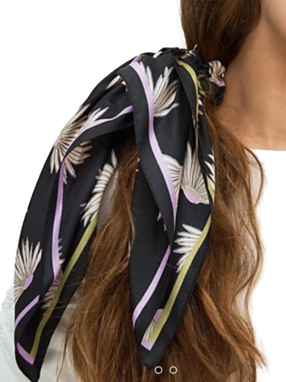 Kate Spade New York Falling Flower Mini Hair Tie Black NWT